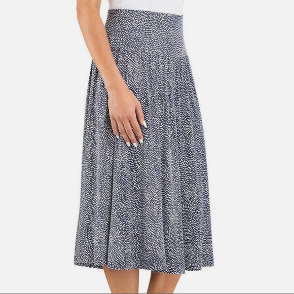 Hilary Radley Blue & White Polka Dot Mid Length Skirt Women's Size Large NWT - Picture 2 of 10